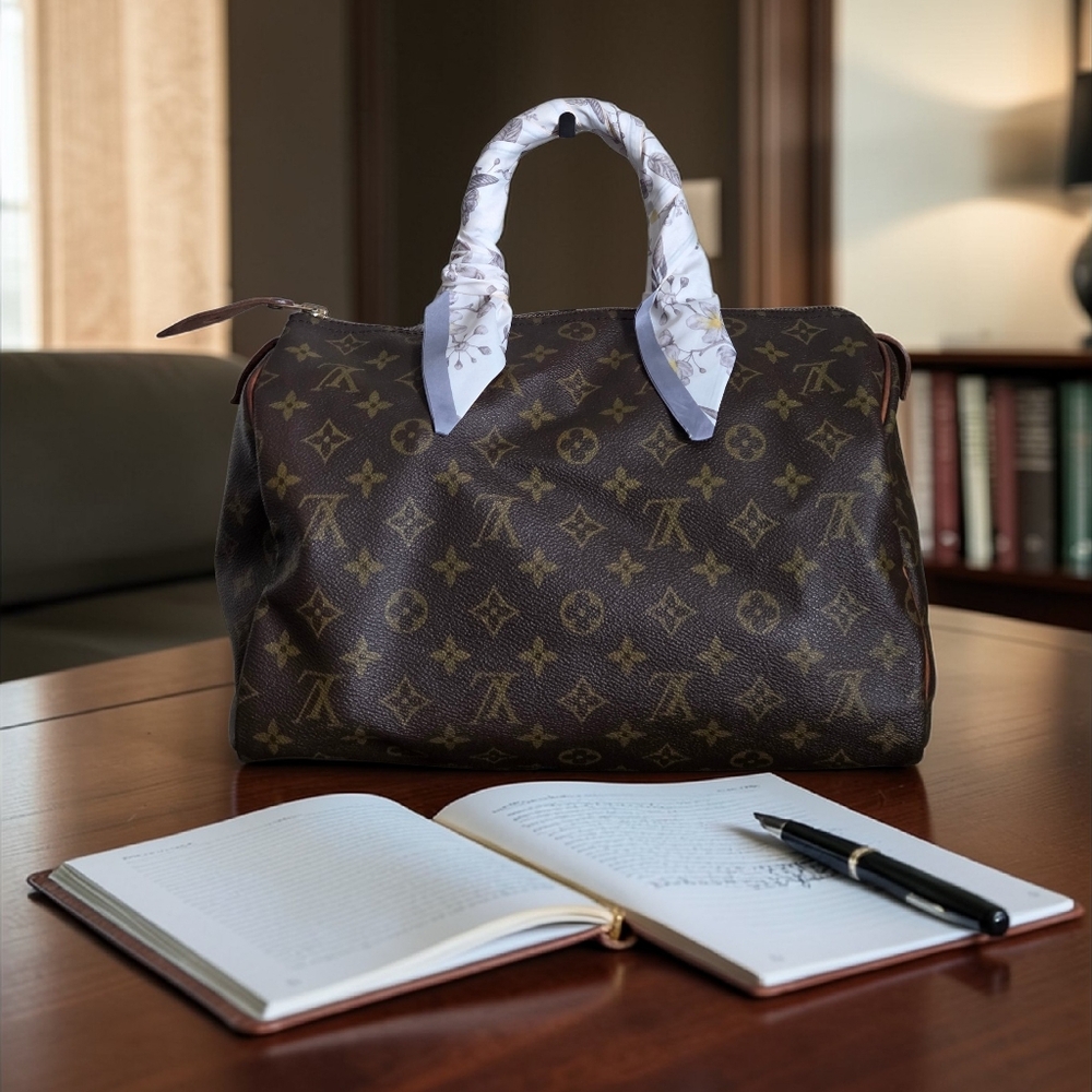 Authentic Louis Vuitton Monogram Speedy 30 Handbag